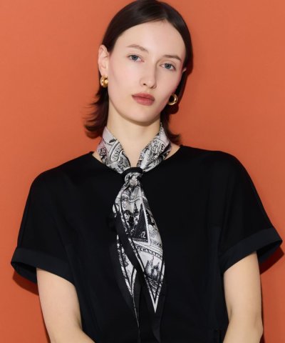 スタンプ柄ダイヤ スカーフ