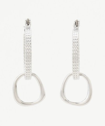 チェーンフープピアス