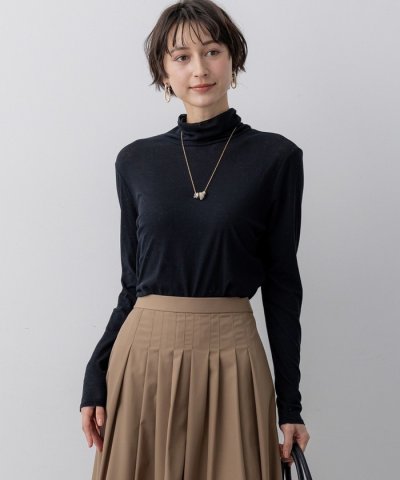 シアーフライス レイヤード タートル カットソー