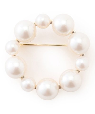 【APPLAUDIR】パールサークル ブローチ