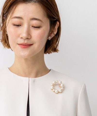 【APPLAUDIR】パールサークル ブローチ