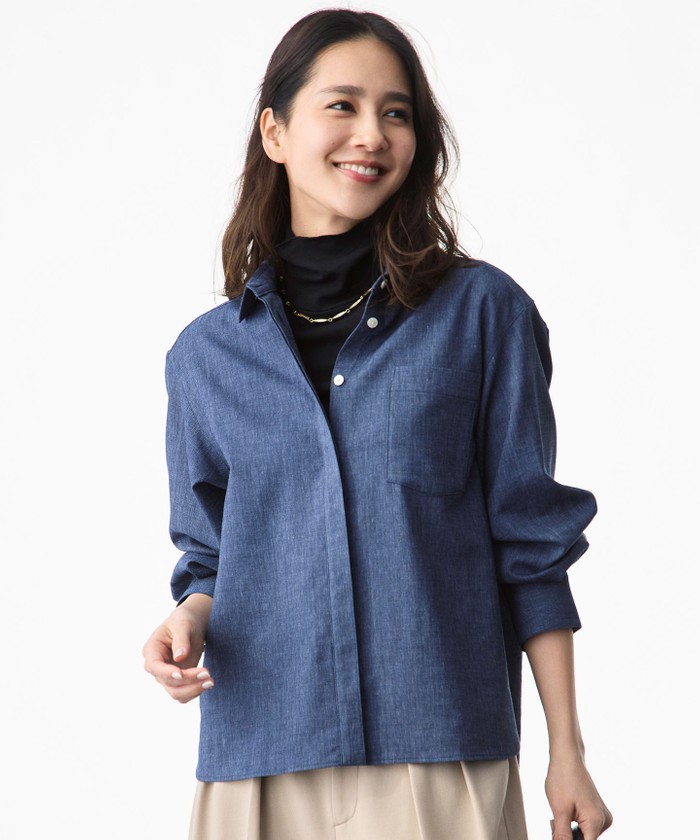 セットアップ対応】ソフトリネンダンガリー シャツ(508719523)｜阪急