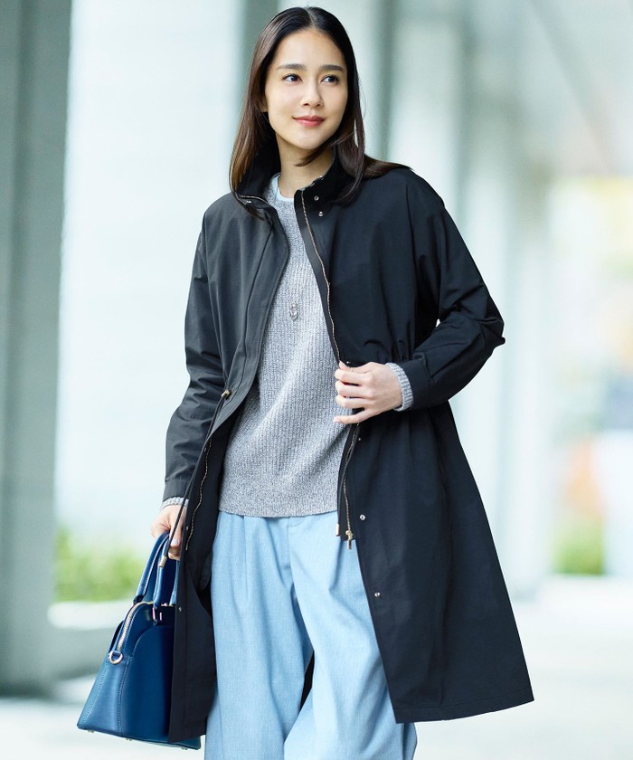 コットンナイロンタッサースタンドカラー コート(508720157)｜阪急