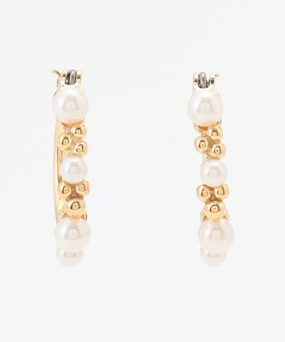 メタルパールコンビピアス