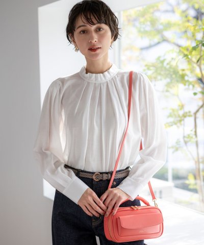 TRオーガンジー 2WAY ボウタイブラウス