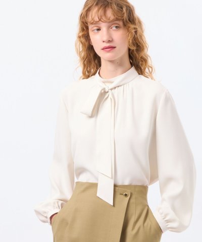 【LEE4月号/蛯原友里さん着用】アムンゼンボウタイブラウス