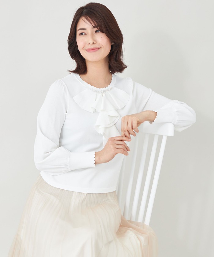 ホワイト系｜ニット・セーター｜TO BE CHIC(Lサイズ)(トゥー ビー