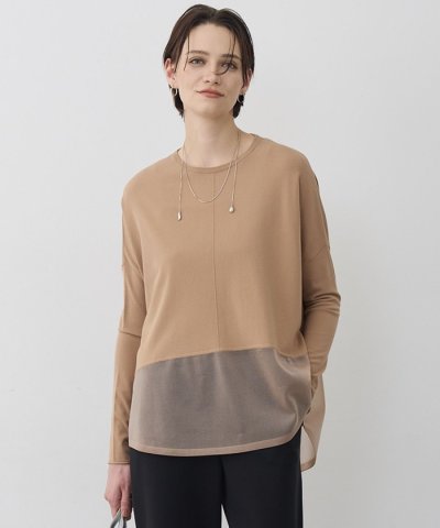 ヴィスコースワイド シアーコンビプルオーバー