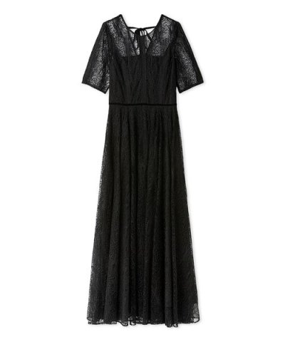 フローイングドットエンブロイダリードレス