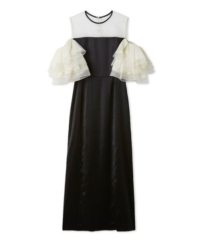 ラッフルスリーブドレス