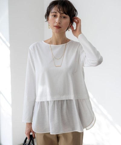 ナチュラルコットンベア シアードッキング カットソー