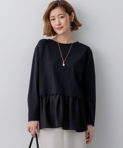 ナチュラルコットンベア シアードッキング カットソー