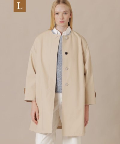 【L】【ROSLEY/ロズリー】ウエザーコットンノーカラーコート