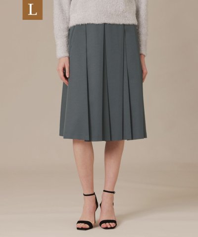 【L】マットツイルプリーツスカート