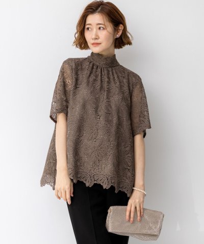 【APPLAUDIR】Brocheリボンブーケレース ブラウス