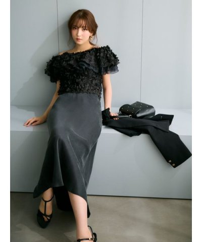 キュプラサテンナロースカート