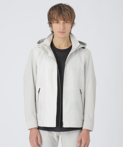 【BLACK lab.】シャドーチェックハイブリッドパーカー