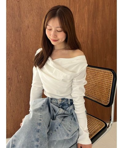 ギャザーオフショルカットソー