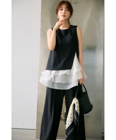 【00サイズあり】ラッフルフリルセットアップ／ウォッシャブル・抗ピリング