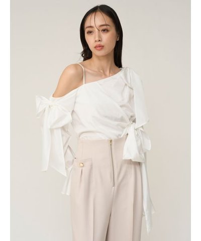 リボンデザインブラウス