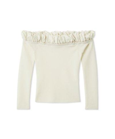 バルーンフリルニットプルオーバー