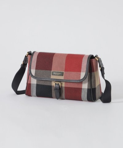 クレストブリッジチェックキャンバスかぶせショルダー