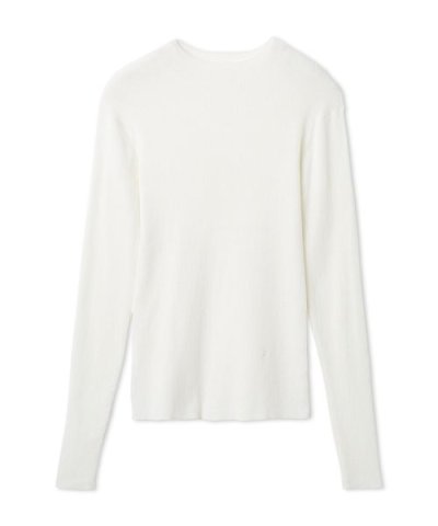 ハイネックハイゲージシアーリブニット