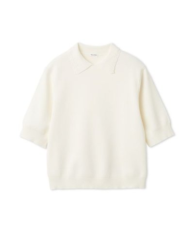【ウォッシャブル】【UVカット】スカラップレース衿ニットプルオーバー