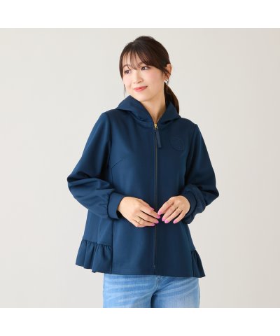 ローズティアラ RoseTiara フリル裾ダンボールニットパーカー