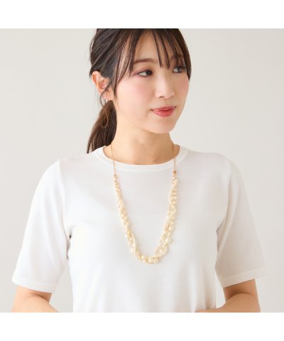 ローズティアラ RoseTiara 【2way】ツイストパール調ビーズネックレス