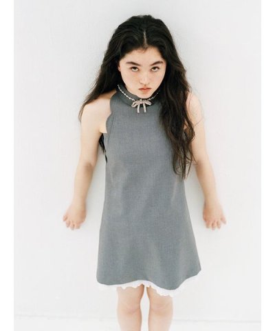 [L.B CANDY STOCK]リボンビジュースカラップミニワンピース