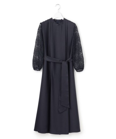 【APPLAUDIR】ノーブルサテン リボンブーケレースコンビ ドレス