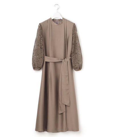 【APPLAUDIR】ノーブルサテン リボンブーケレースコンビ ドレス