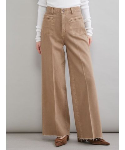 【MILA PANTS】玉縁ポケットセミフレアデニムパンツ