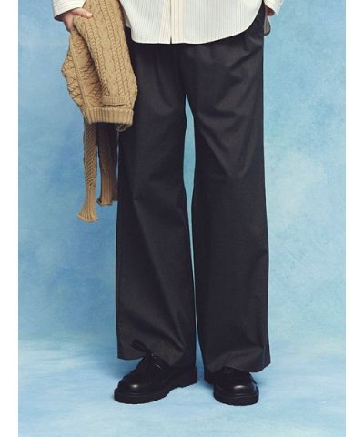 ２タックウエストゴムワイドイージーパンツ