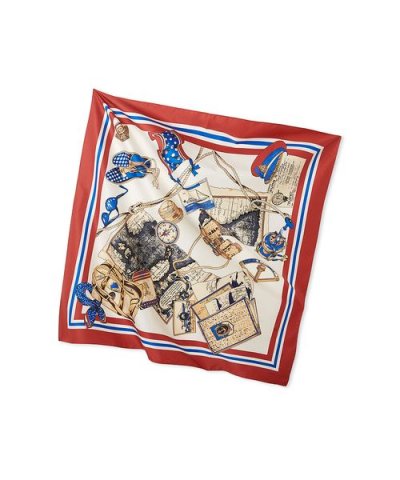 トラベル柄スカーフ