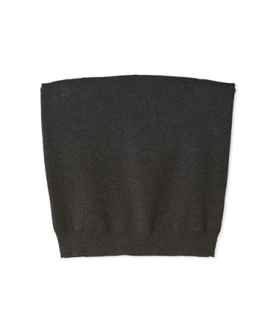 コットンブレンドニットチューブトップ