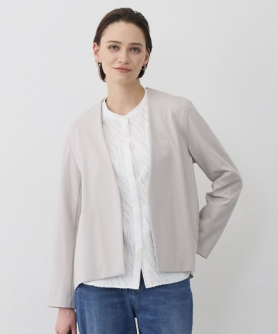 ナイロンストレッチポンチ ノーカラージャケット