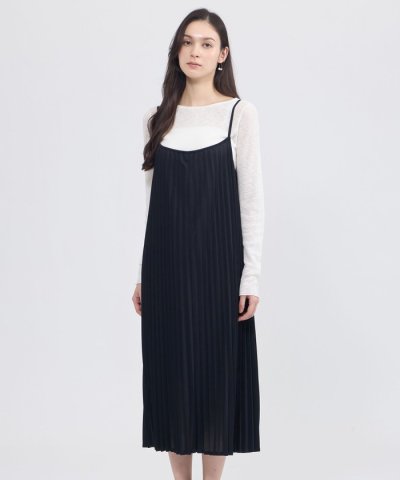 【La maglia】 プリーツニット キャミソールドレス