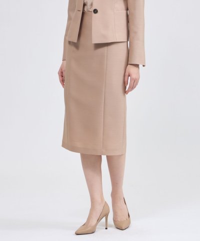 ウールシルクタッサー タイトスカート