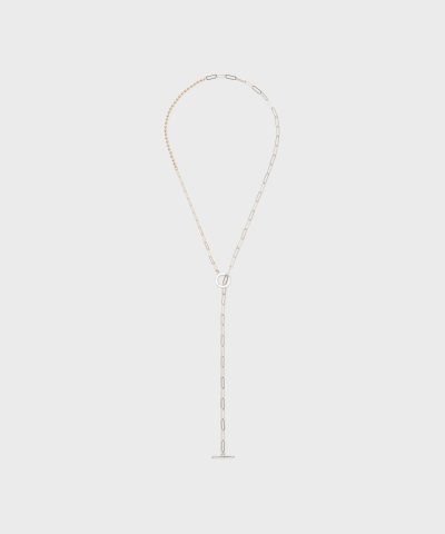 バイカラーロングネックレス