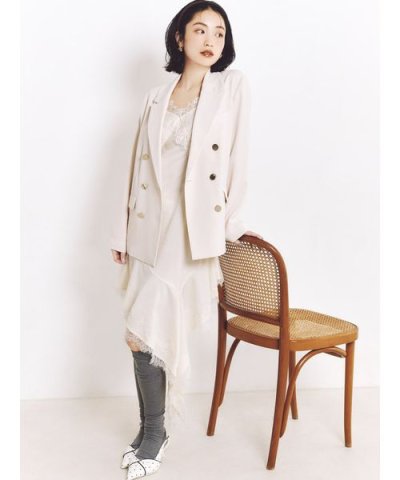 レーストリムサテンキャミTOP