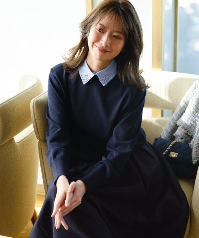 【WEB&一部店舗限定】ビジューデザイン 2WAY ニット