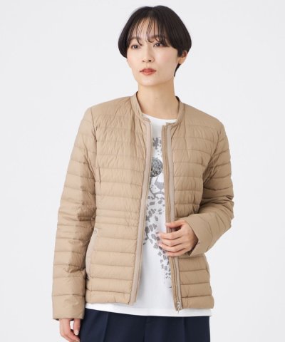 【ウォッシャブル】ノーカラーライトダウン