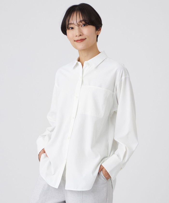 マシンウォッシャブル】ソフトタイプライターストレッチシャツ