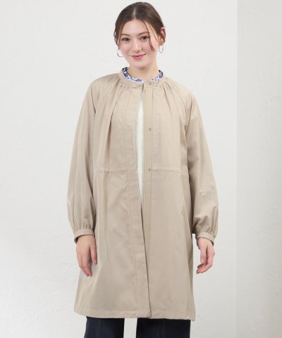 スタンドカラータフタコート