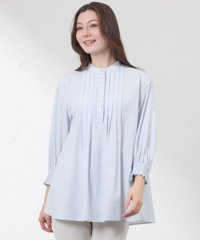 バンブークロスタックフリルブラウス
