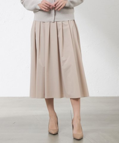 【TEXBRID(R)×ダントツ撥水(R)】タックフレアスカート