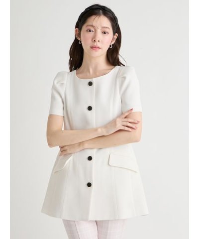 からみ織ペプラムジャケット