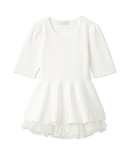 洗える】ペプラムドッキングニットプルオーバー(508735157)｜阪急